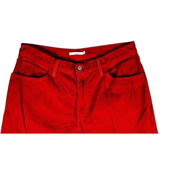 ✨ Levi’s 94 Baggy Jeans Women’s 35x30 Corduroy Red Loose Mid Rise Straight Leg - Picture 4 of 10